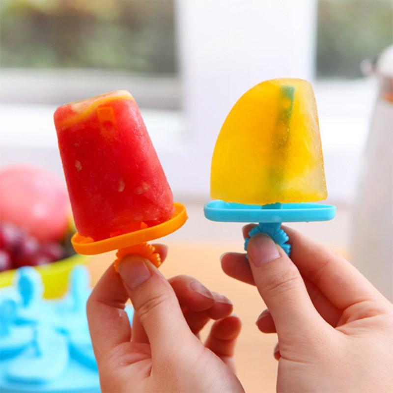 贩美丽 6格圆形蓝色棒冰模 自制做冻冰块冰格 创意diy冰棍冰糕雪糕