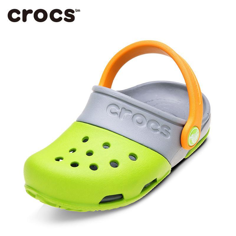 包邮crocs卡骆驰 童鞋 经典系列洞洞鞋凉鞋|15608 翠绿色/烟灰-3k9