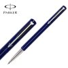 派克PARKER 签字笔 威雅蓝色胶杆宝珠笔 学生办公通用日常书写拔帽式佩戴0.7mm黑色水性宝珠笔芯