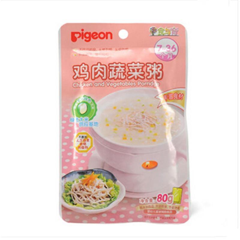 贝亲（Pigeon）婴儿辅食 鸡肉蔬菜粥 80g（7-36个月）