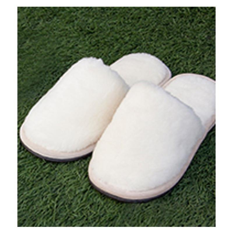 [Crispy BAA BAA]羊毛乳白色拖鞋男款270mm 白色 42码