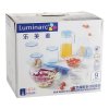 乐美雅(Luminarc)蓝色魔厨 玻璃碗餐具多功能套装9件套储物罐料理碗便当盒 透明色不保温