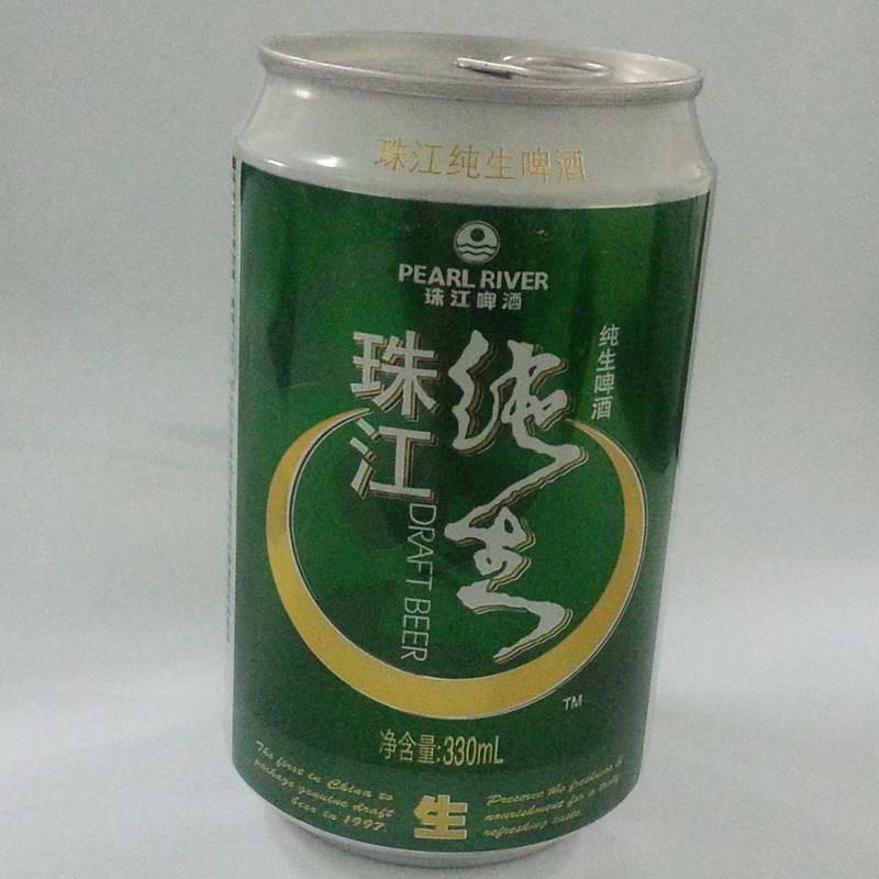 10度珠江纯生啤酒330ml听装
