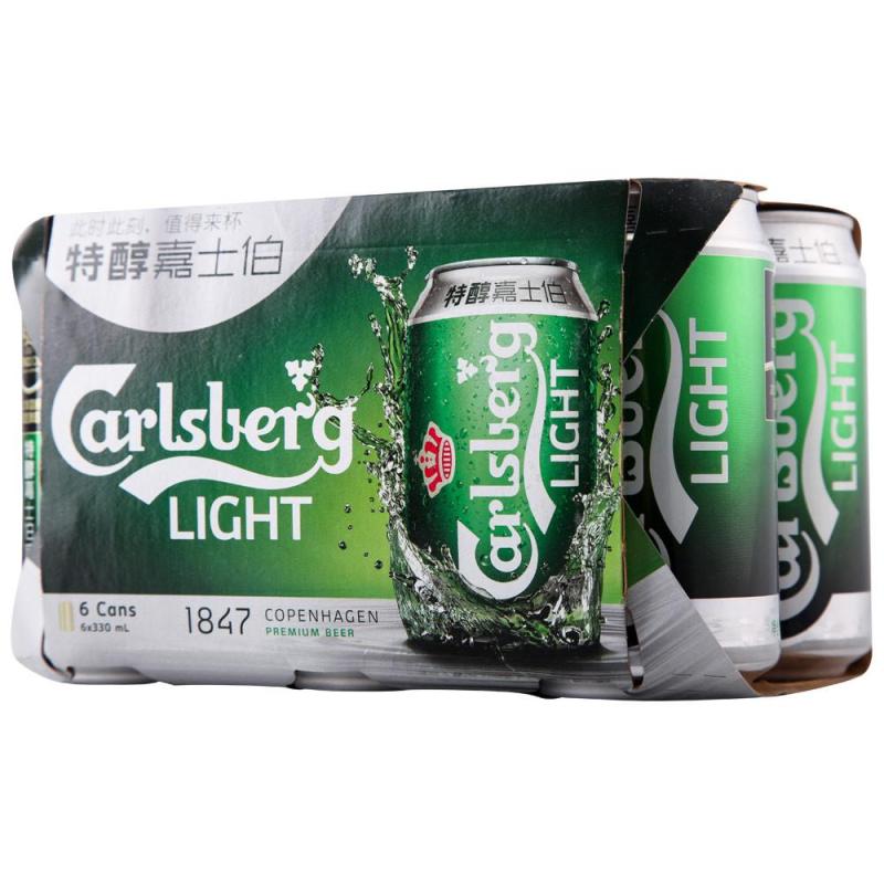 嘉士伯特醇啤酒罐装330mL*6