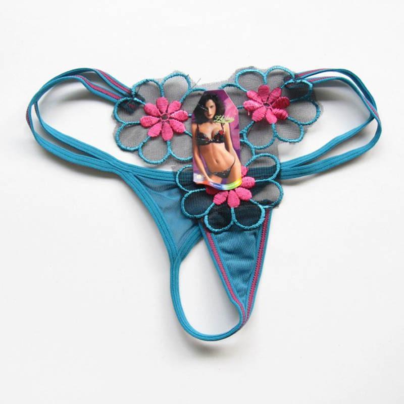 性感透明蕾丝露毛开裆内裤女式情趣内裤t裤蝴蝶丁字诱惑情趣内裤女士