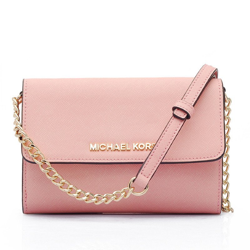 迈克·科尔斯(MICHAEL KORS) 春夏款链条单肩时尚十字纹女包32T4GTVC3L 粉红色