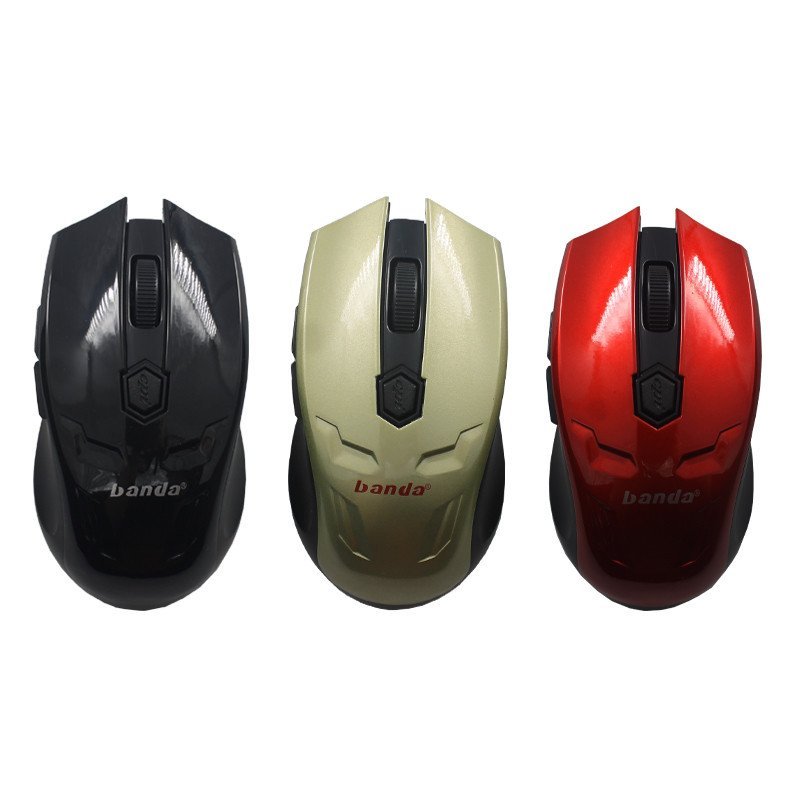 班达(banda)006无线鼠标,游戏鼠标,商务鼠标,3档变速鼠标 红色