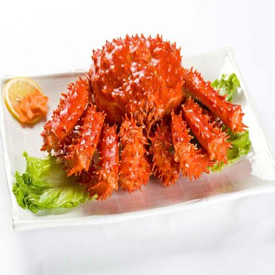 【京海兴】海鲜水产 智利进口野生熟冻帝王蟹 大个头 4斤以上 蟹中之