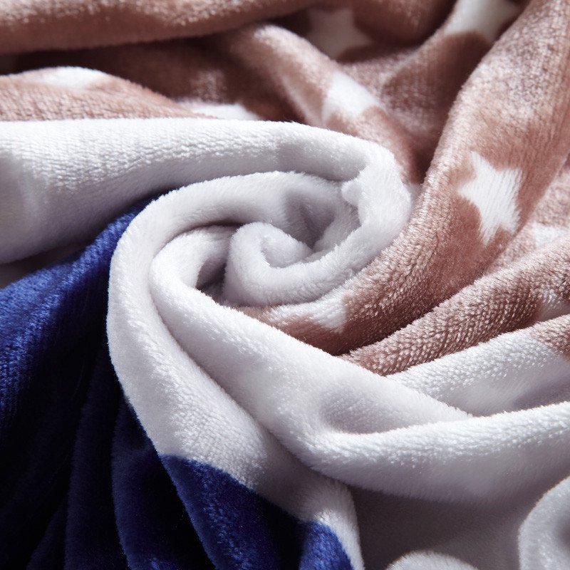 穆家纺 加厚保暖雪貂绒毛毯 花花世界 2.0*2.3m