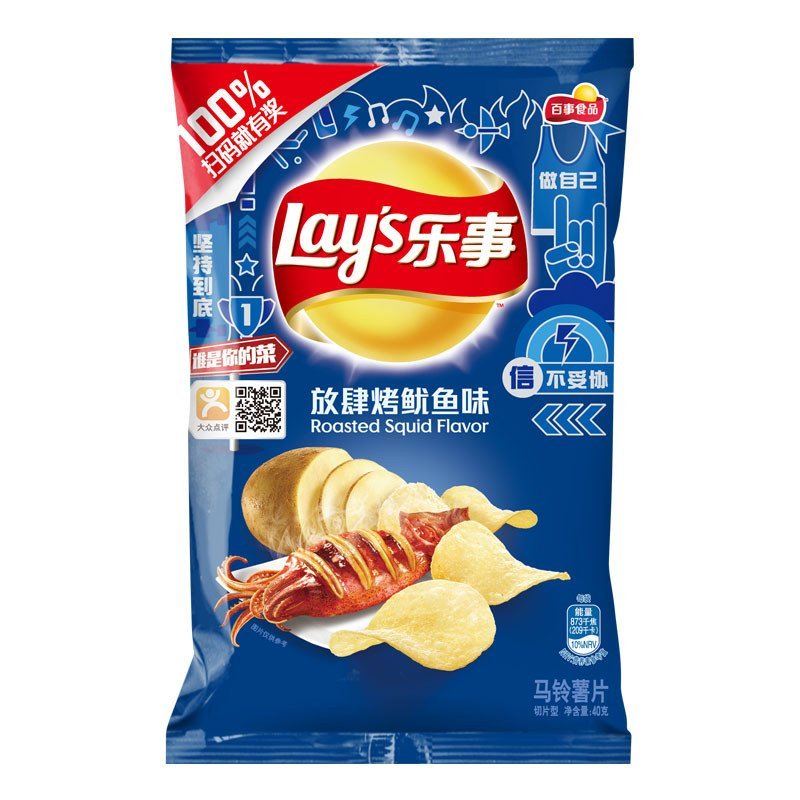 乐事 马铃薯片 放肆烤鱿鱼味40克