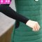 鑫·森碟2015秋冬新款中长款加绒拼接打底长袖T恤B0133 绿色 S