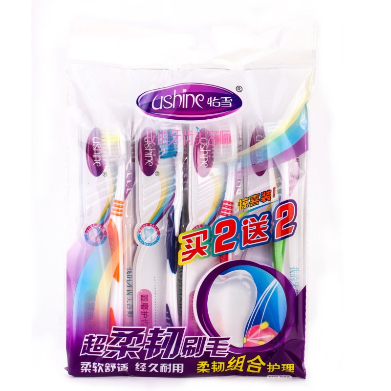 怡雪柔韧组合护理特惠装牙刷4支装