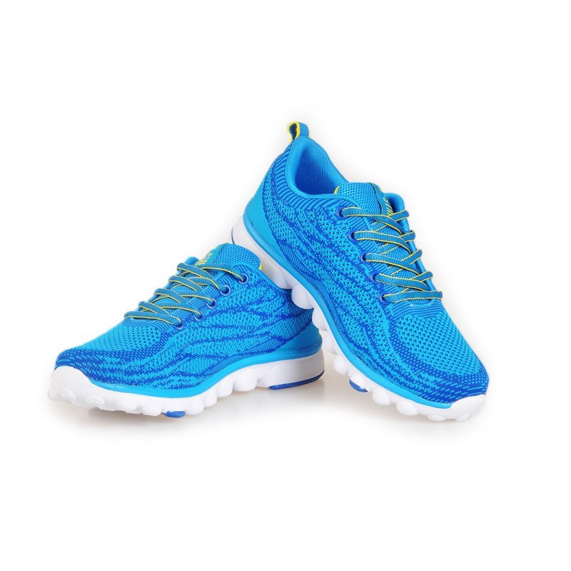 特星n*star慢跑透气网面3d飞织鞋 情侣鞋 运动女鞋 跑步鞋4b11 蓝色