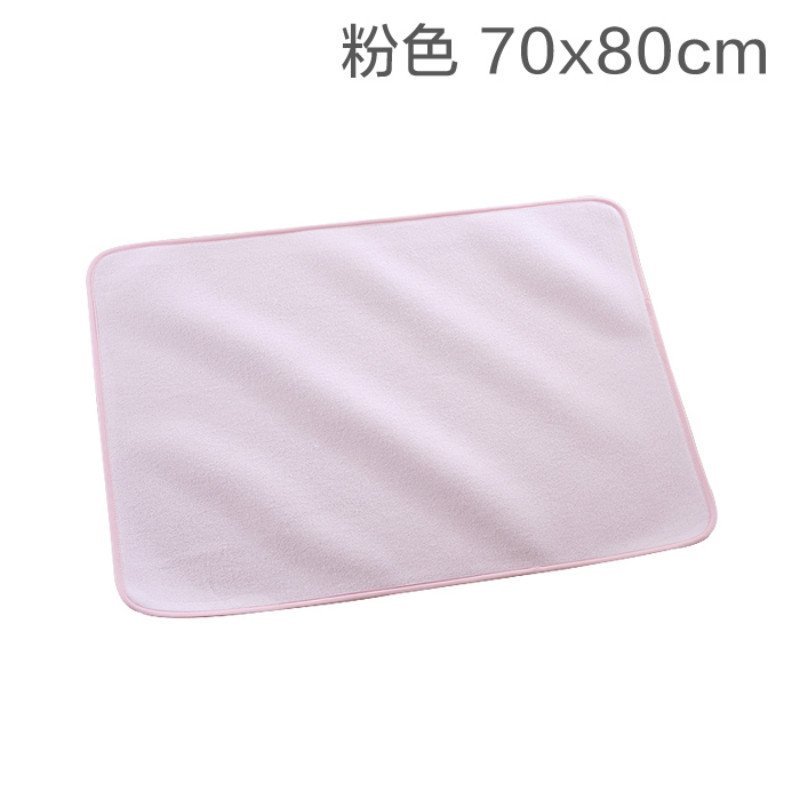 艾娜骑士 3D竹纤维隔尿垫婴儿防水大号可洗月经垫防尿垫纯棉包边 粉色70*80