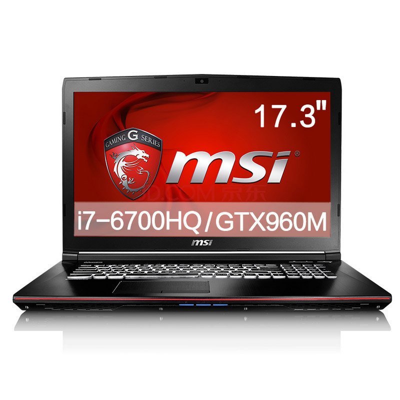 微星(msi)GE72 6QD-001XCN游戏笔记本(i7-6700HQ 8GB 1TB GTX960M DOS 黑色)