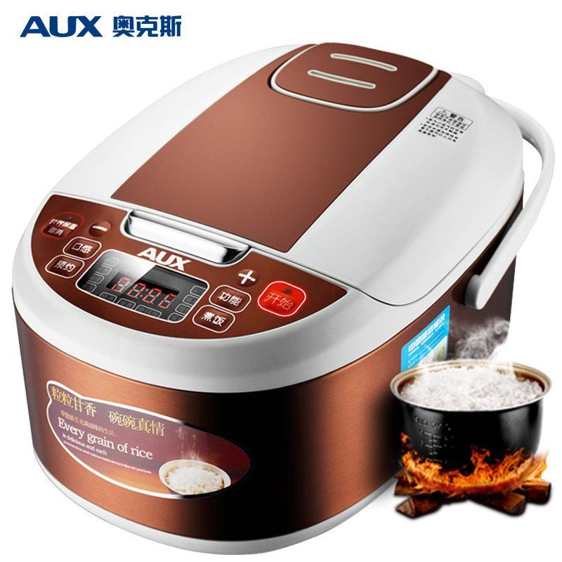 奥克斯（AUX）FR-F3001EC-3 智能预约 3L多功能黄晶内胆电饭煲/电饭锅 咖啡色
