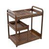 KAMJOVE/金灶正品茶车KW-6300B搭配G9鸡翅木 移动带轮 实木茶车柜水台红木家具整套茶具