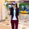杰雅轩芝 欧美时尚格子2015秋装新款卫衣女的运动服修身两件套N355-872 M 米黄色