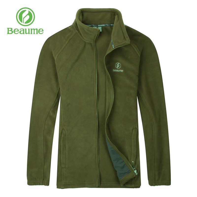 beaume北客ba1478抓绒衣褐绿3xl