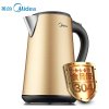 美的（Midea）WHJ1507b 三层彩钢进口温控不锈钢一体1.5L电水壶