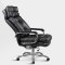 品仪 老板椅真皮电脑椅 家用办公椅子 可躺高档大班椅牛皮靠背椅子 【黑色】头层牛皮带按摩