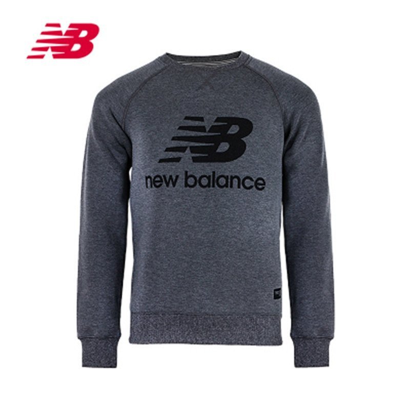 New Balance/NB 男款 圆领长袖针织套衫 运动休闲衫AMT53611 M(成人） AMT53611-HC