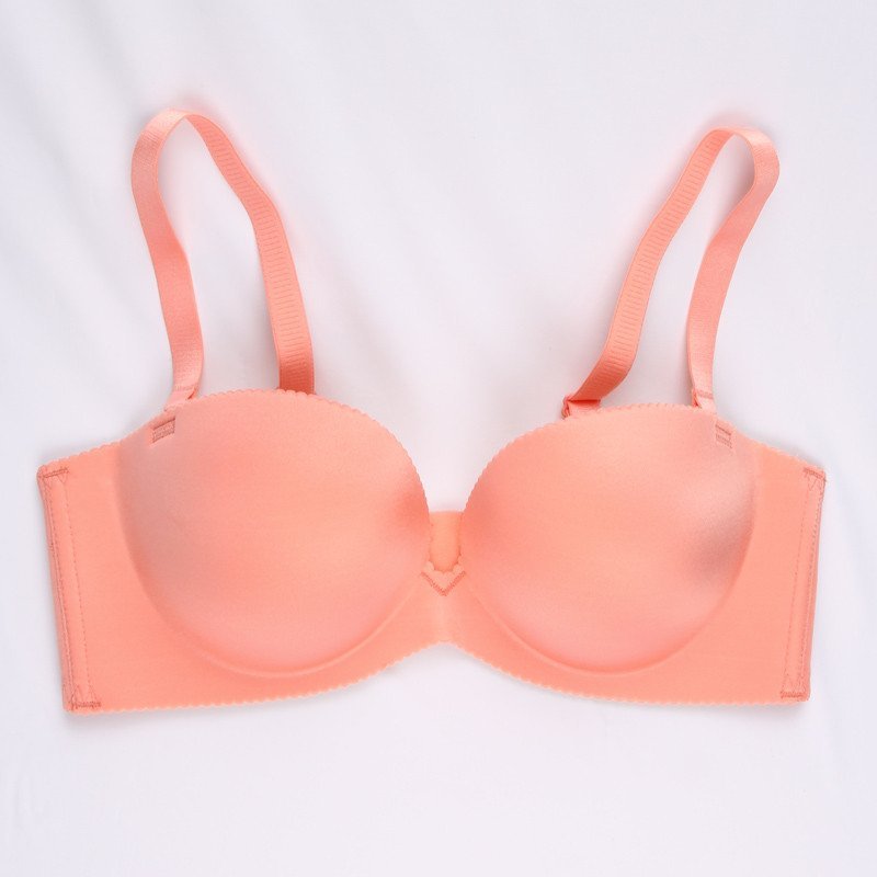 法娇兰女士内衣纯色一片式超聚拢上薄下厚小胸文胸正品 80b 米色