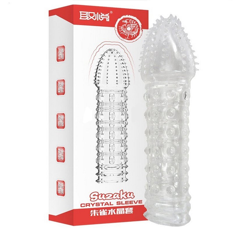 取悦 水晶套朱雀 刺身狼牙套 物理延时增大增粗 全体位潮吹款 成人用品 情趣用品