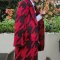 毛呢大衣男士新款中长款风衣男修身呢大衣外套冬 XL 酒红色