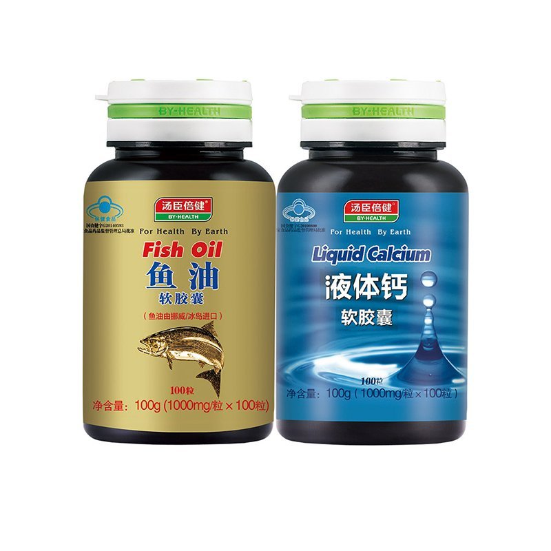 【苏宁自营】汤臣倍健鱼油软胶囊1000mg/粒*100粒 送液体钙100粒