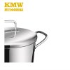 KMW捍卫者304不锈钢加厚复底平底汤锅24cm电磁燃气通用