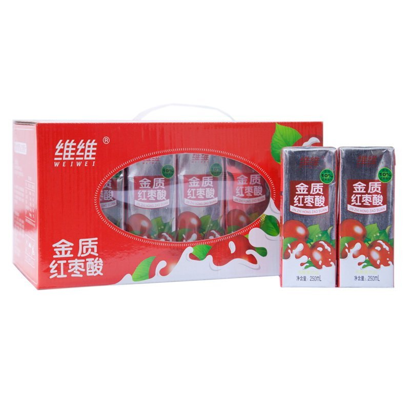 维维大红枣酸牛奶礼盒装250mlX12