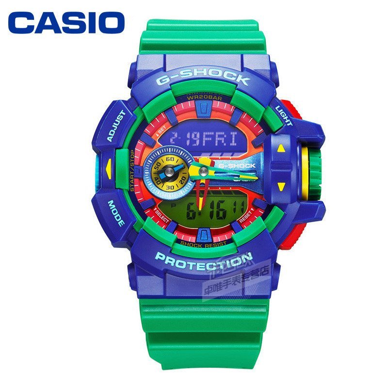 卡西欧casio手表 G-SHOCK系列直感操作旋转表冠大表盘运动防水男表 GA-400-2A