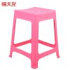 禧天龙citylong新款3个装塑料凳子加厚高凳浴室凳餐桌凳条纹凳办公凳蒂梵红 蒂梵蓝