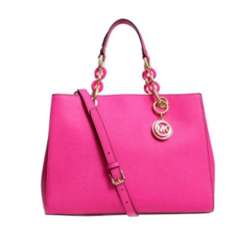 迈克·科 尔斯 Michael Kors MK女包玳瑁包中号手提单肩包 30S3TCYS2L 浅蓝色 玫红色