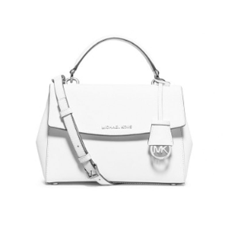 迈克·科尔斯(MICHAEL KORS) 2015新款Ava系列女士小号十字纹手提包 30T5GAVS2L 白色