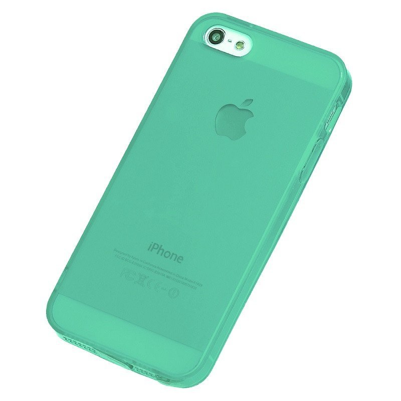 逸美达 苹果5S/SE超薄手机硅胶软套iPhone5透明手机壳保护外壳后壳套 【轻薄软壳/0.3mm/透绿】