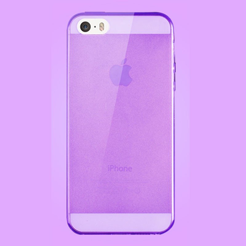 逸美达 苹果4S超薄手机套iPhone4透明手机壳4S硅胶软套保护外壳套 【轻薄软壳/0.3mm/透紫】【送钢化玻璃膜】