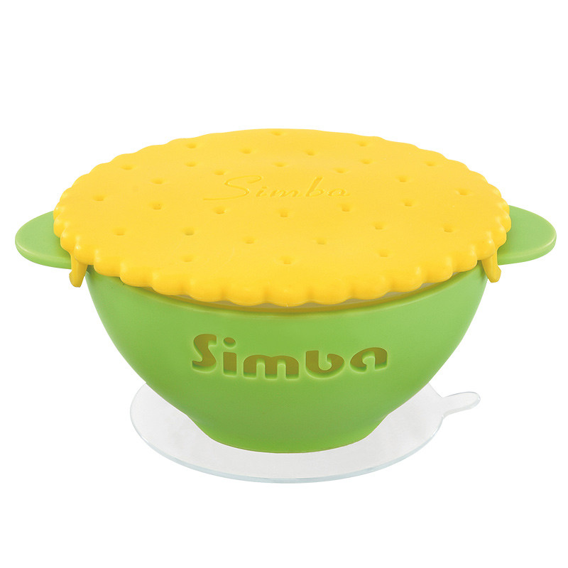 小狮王辛巴（simba）曲奇雙層防燙吸盤碗(綠色)S3341-G