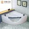 CRW英皇浴缸亚克力成人双人浴盆浴缸 欧式独立式手持花洒全铜冲浪按摩浴缸 1.5M 按摩缸