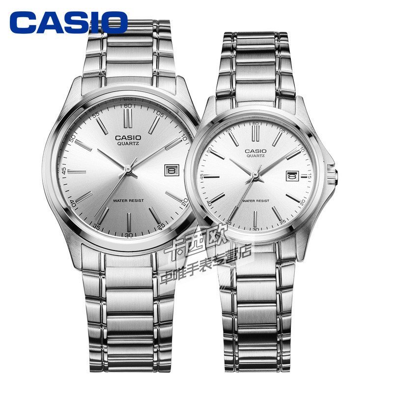 卡西欧(CASIO)手表情侣手表 钢带简约一对表 MTP-1183A-7A_LTP-1183A-7A