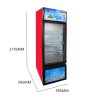 五洲伯乐LCD-380 358升商用展示柜 单门冷藏柜 保鲜柜 双温设计 加厚玻璃门
