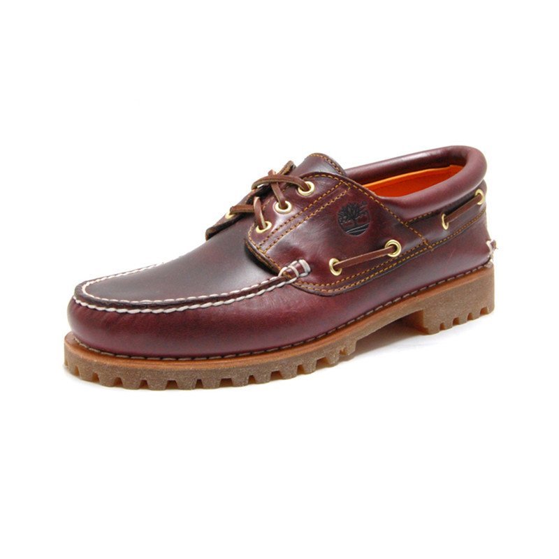 美国 Timberland天伯伦男士真皮帆船鞋 50009 酒红色 8.5M