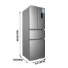 TCL 法式四门冰箱 BCD-320WEF1 不锈钢