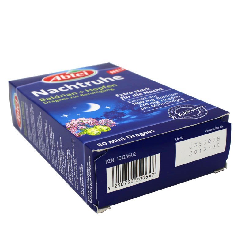 德国abtei nachtruhe天然缬草片镇静安神健康睡眠80粒