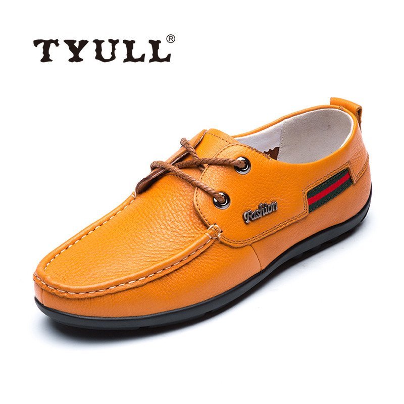 垂钓者(TYULL) 头层软牛皮帆船鞋时尚休闲皮鞋 51004