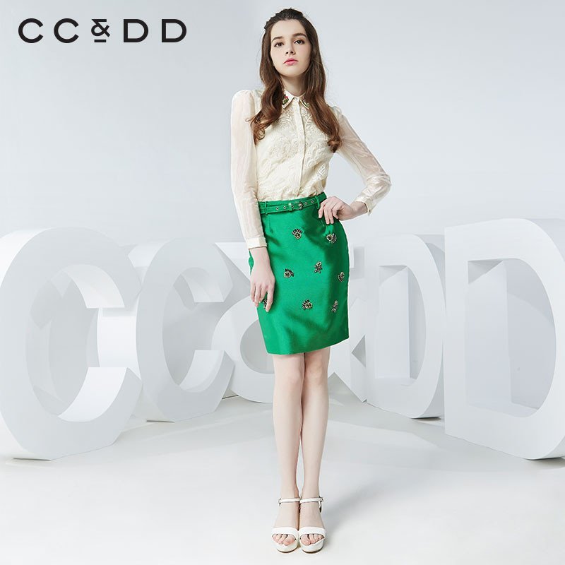 CCDD2016春装专柜正品新款女装包臀中裙半身裙优雅淑女OLC51S266
