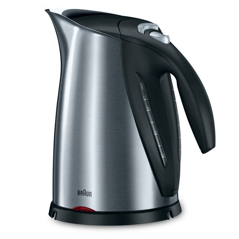 德国博朗（Braun） WK600 电热水壶 304不锈钢 1.7升 自动断电 烧开水壶 防烫煮水壶