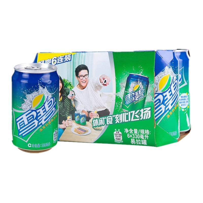 雪碧柠檬味碳酸饮料330ml*6罐高清实拍图