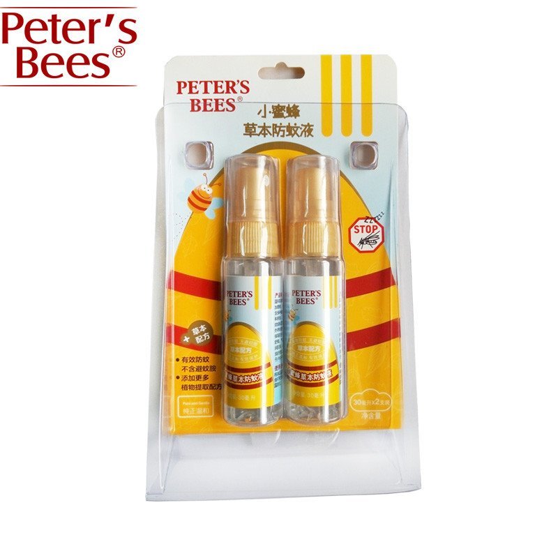 彼特的蜜蜂 peter’s bees 宝宝儿童草本防蚊液双支装 30ml*2支